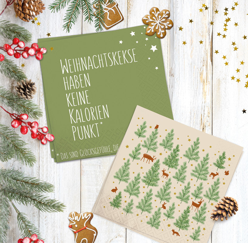 Atelier Servietten Tiny Forest – 33 × 33 cm – 3-lagig, Tissue – 20 Stk.