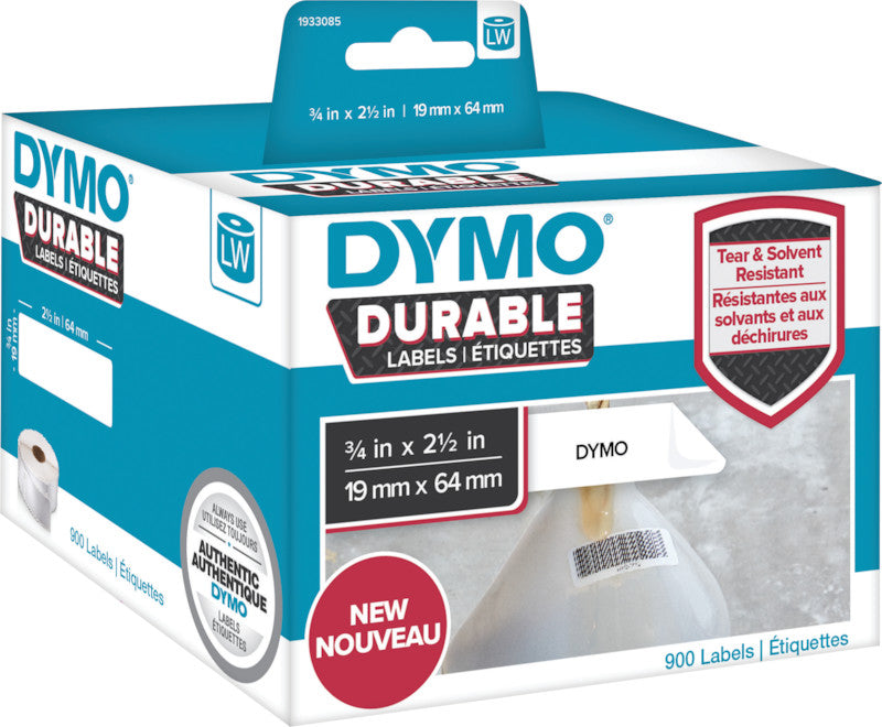DYMO Etiketten, 19 mm × 64 mm, für LabelWriter 4XL und LabelWriter 450 Serie (ausgenommen 450 Duo)