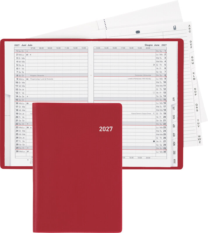 Biella Planer Istanbul Agenda – 1 Monat/2 Seiten, geheftet, 10,6 × 15,3 cm, 15 Monate Okt–Dez, 2027, PEFC
