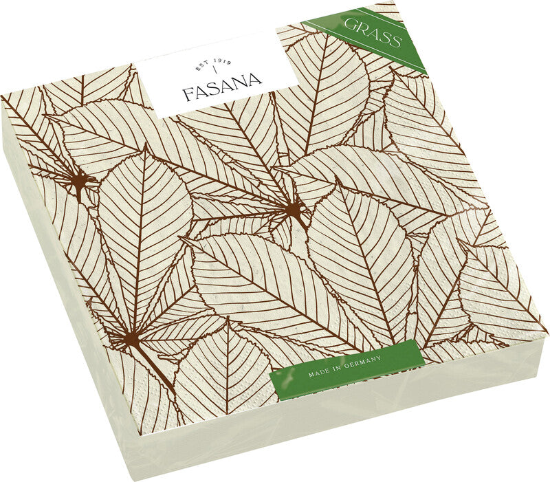 Fasana Servietten Kastanienblätter – 33 × 33 cm – 2-lagig, Tissue – 20 Stk., FSC