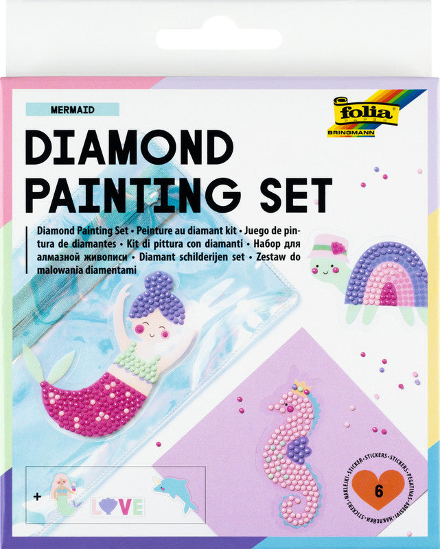 Folia Bastelset Meerjungfrau – 6 Motiv-Sticker – 50 × 100 mm
