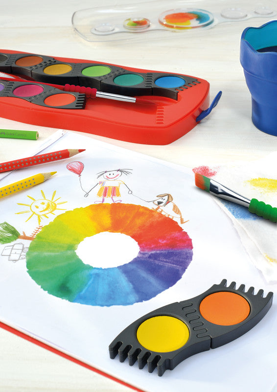 Faber-Castell Deckfarbkasten – 12 Farben, inkl. Deckweiss