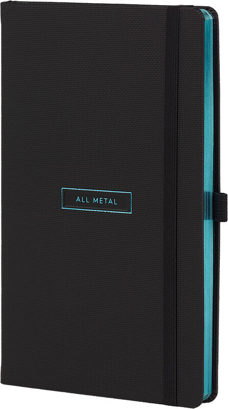Castelli Notizbuch, 130 × 210 mm, liniert, Leimbindung, Hardcover, 192 Seiten, 80 g/m² – mehrfarbig