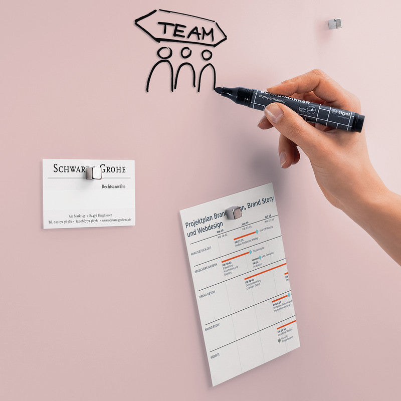Sigel Whiteboard – 60 × 40 cm, Glas (matt), magnetisch, Wandmontage