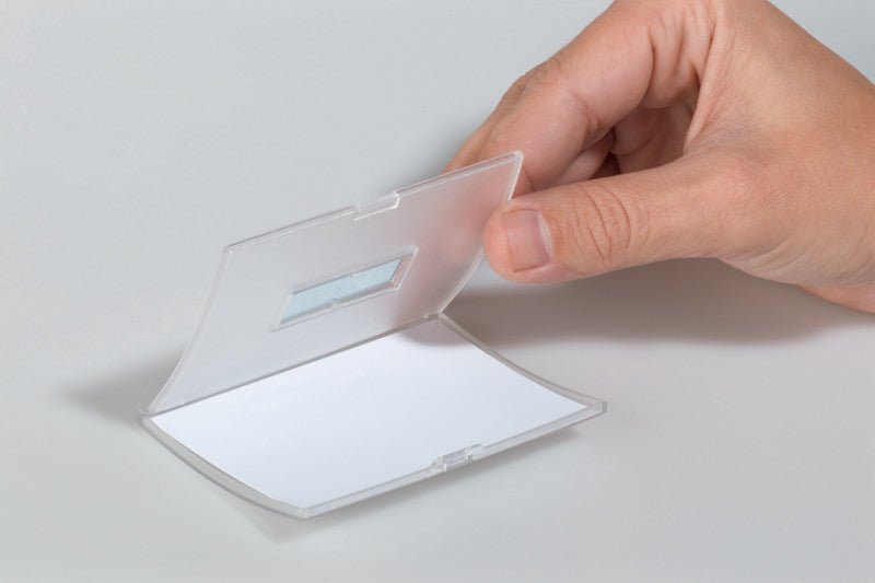Durable Namensschild – 75 × 40 mm, Kunststoff, transparent, mit Magnet – 10 Stück