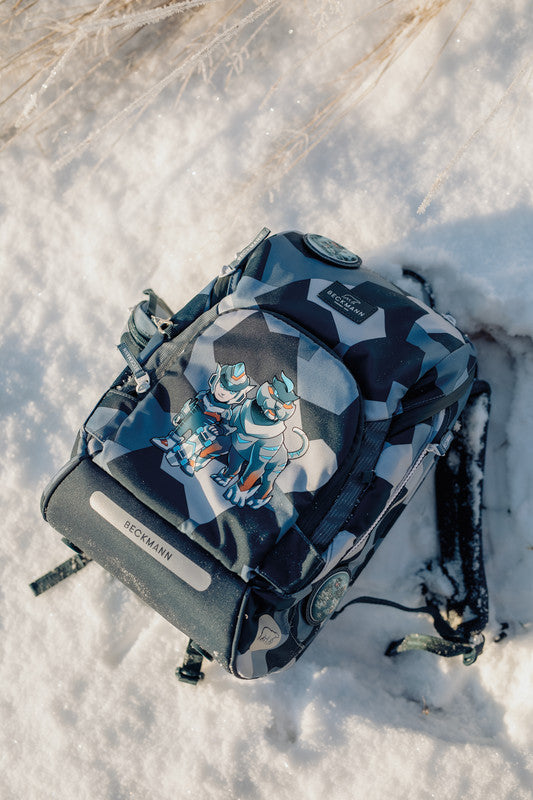Beckmann Schulrucksack Active Air Flx – 6-teilig – Tiger Race – Recycelte Materialien