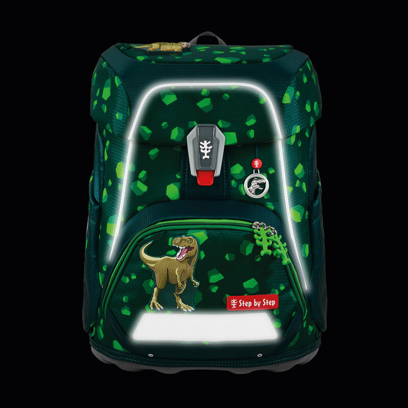 Step by Step Schulrucksack-Set Fit – 5-teilig – Dino Targo – umweltfreundliche Verpackung