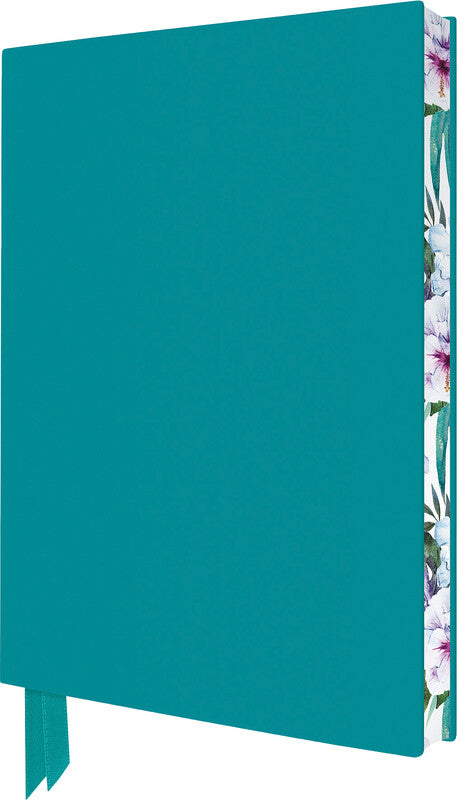 Flame tree Notizbuch A4, blanko, gebunden, Softcover, 144 Seiten, 120 g/m² – türkis