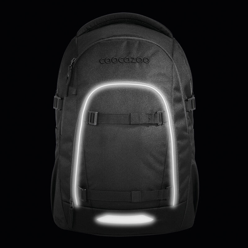 Coocazoo Rucksack Mate – Black Coal – 30,0×46,0×23,0 cm, 30 l – aus 100% recyceltem rPET