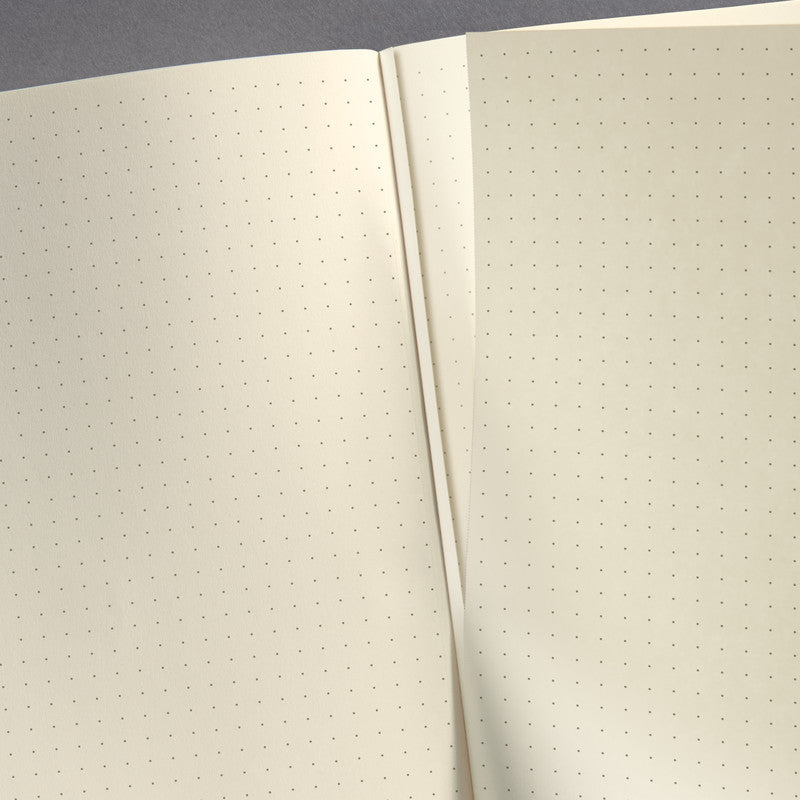 Sigel Notizbuch, 148 × 213 mm, punktkariert, Fadenheftung, 194 Seiten, 80 g/m² – schwarz
