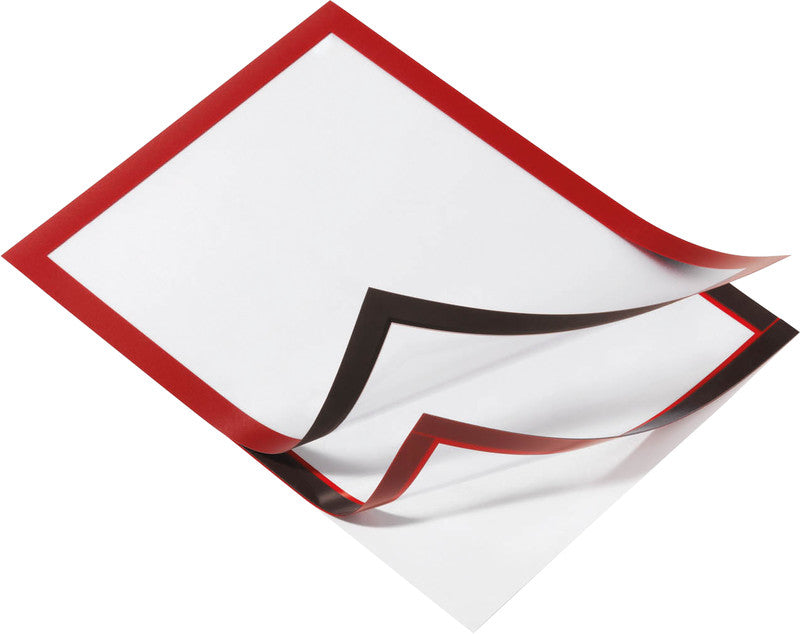 Durable DURAFRAME Magnetrahmen – A4 – Rot – 2er-Pack