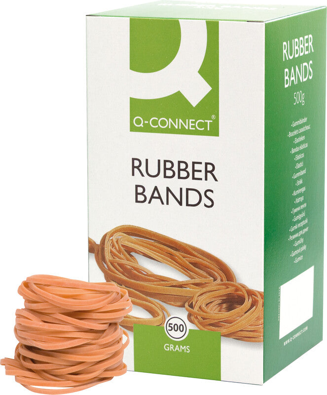 Connect Gummibänder – 3 × 90 mm, Ø 57 mm, braun, Naturkautschuk, 500 g
