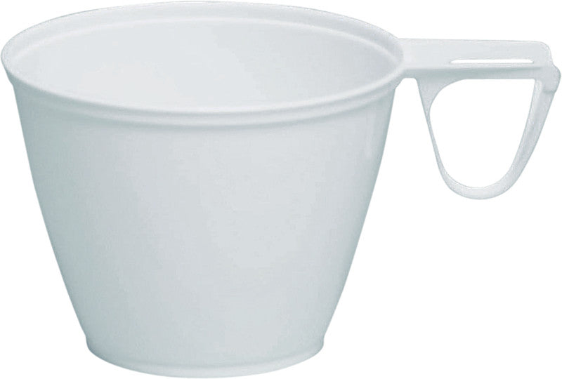 Noname Kaffeebecher Kunststoff – 1,6 dl, mit Henkel, weiss, 50 Stück
