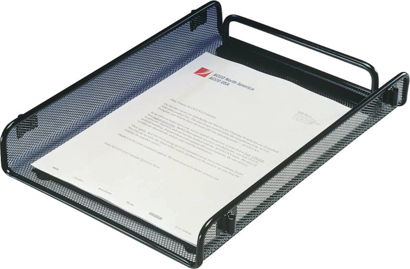 Rexel Briefkorb – für A4, stapelbar, mit Griffausschnitt, glänzend, schwarz, B 263 × H 55 × T 351 mm