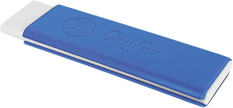 Laufer Radierer – für Bleistifte und Farbstifte – 21 × 71 × 7 mm – blau