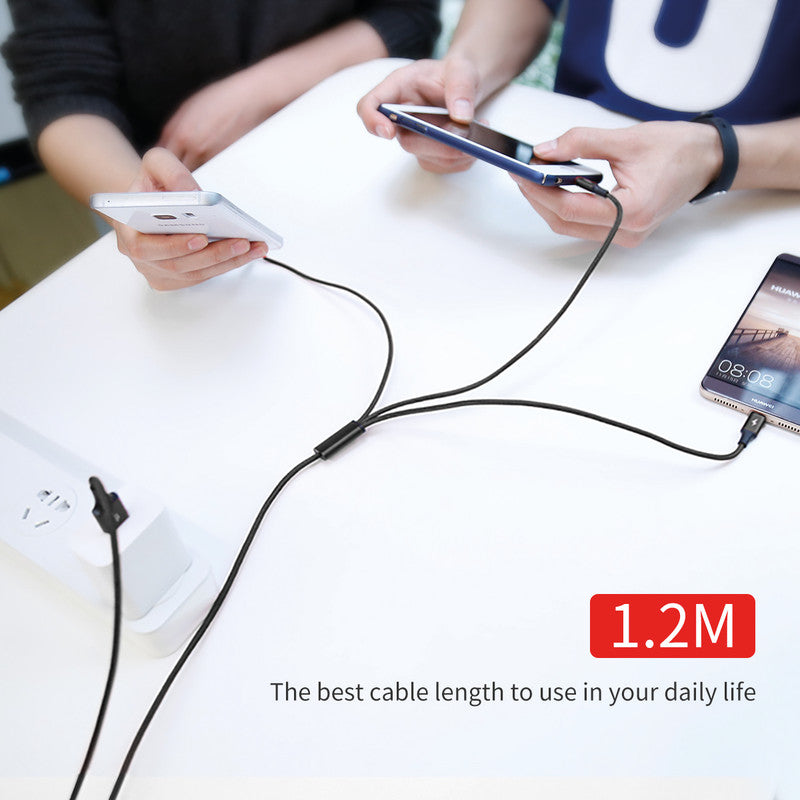 Baseus USB-Kabel, Lightning, USB-C, Micro-USB, 1,2 m, USB 2.0