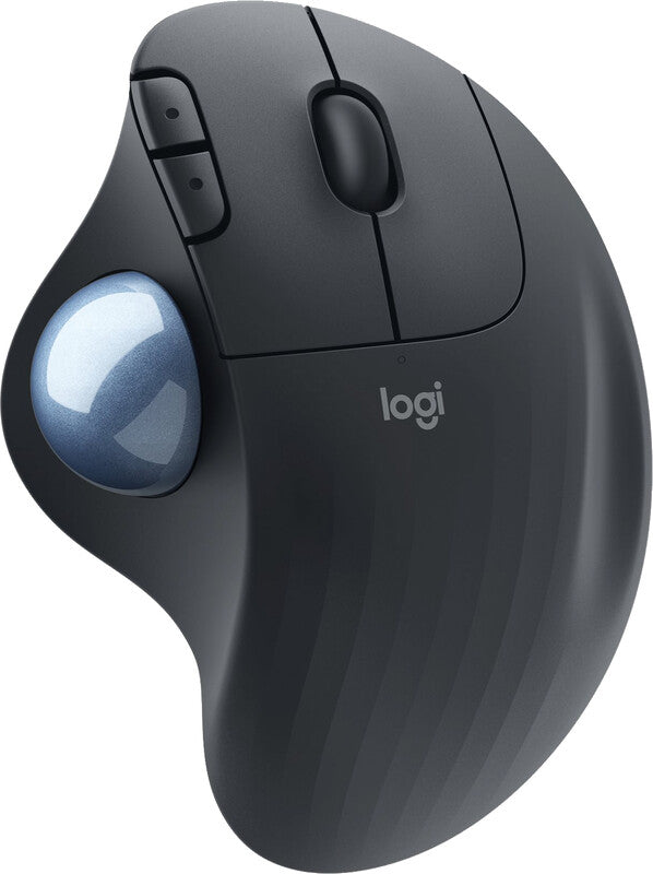 Logitech Ergo M575S Ergonomische Maus – kabellos, 5 Tasten, für Rechtshänder, Logi Bolt-Empfänger, schwarz