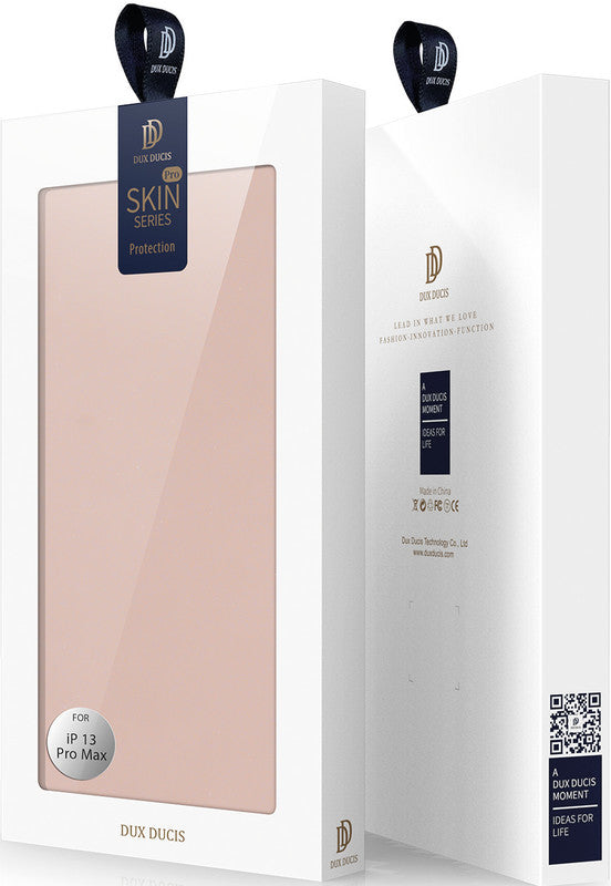 Dux Ducis Booklet-Hülle – für Apple iPhone 13 Pro Max – Roségold – Kunstleder, mit Kartenfach