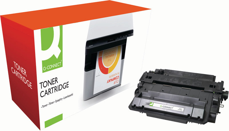Q-Connect – Toner CE255X – schwarz, 12500 Seiten