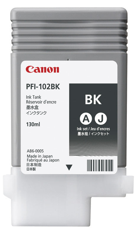 Canon Tintenpatrone PFI102BK, Schwarz, 130 ml – für Canon