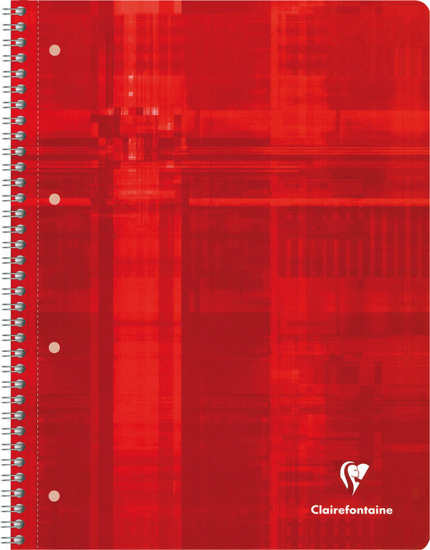 Clairefontaine Collegeblock, Karton, 80 Blatt, 4-fach gelocht, perforiert, 90 g/m² – farbig sortiert