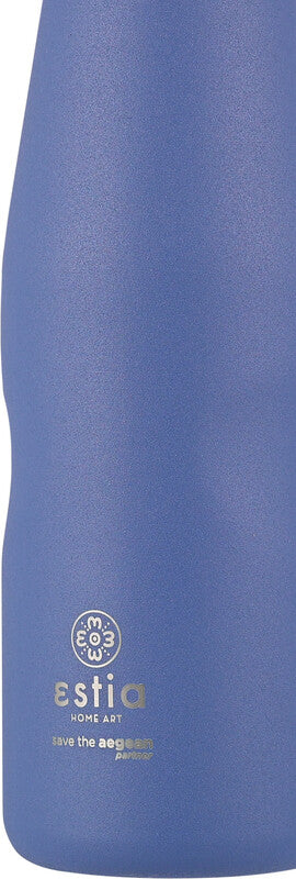 Estia Trinkflasche – 5 dl – Edelstahl, isoliert, Schraubverschluss, auslaufsicher, BPA-frei – Denim Blue