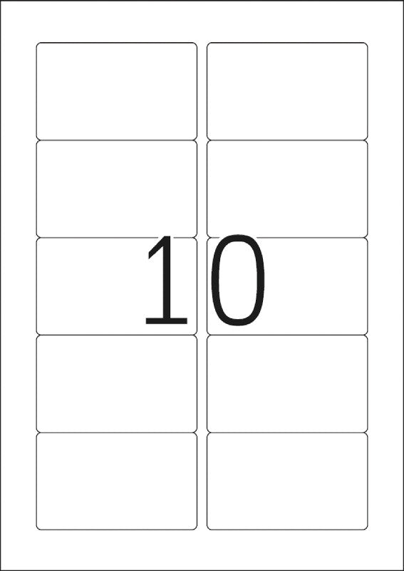 HERMA Adressetiketten, 84 mm × 51 mm, weiss, Papier, permanent, 25 Blatt (250 Etiketten)