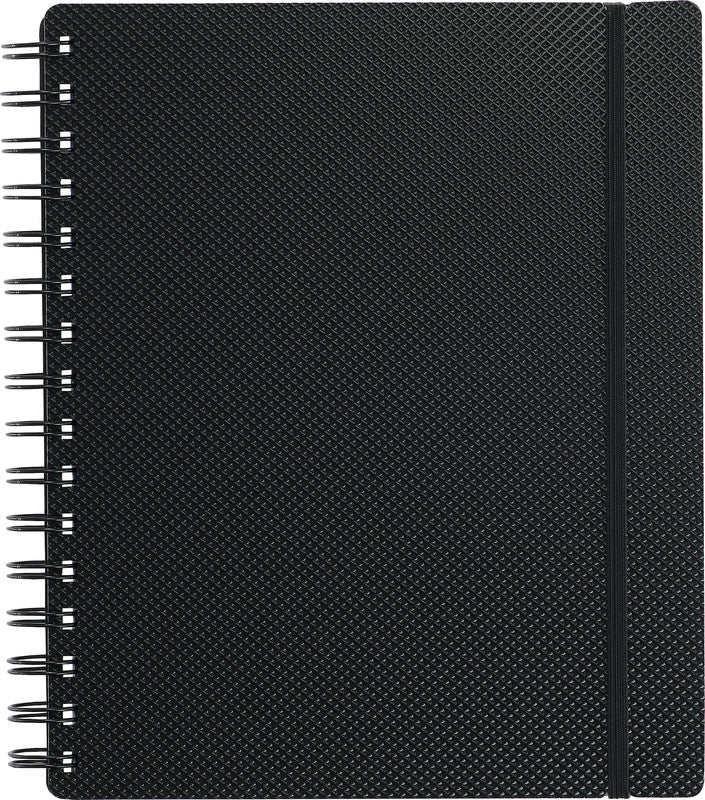 Kolma Collegeblock A5, kariert, Spiralbindung, 120 Blatt, 2-fach gelocht, perforiert, 80 g/m² – schwarz