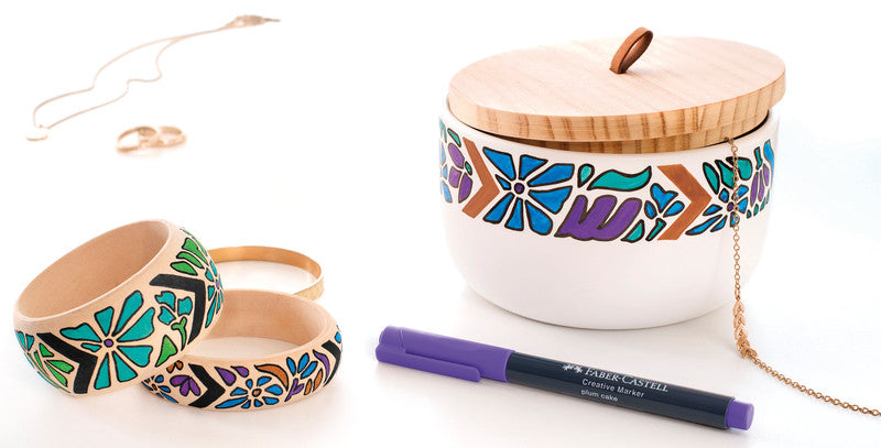 Faber-Castell Non-Permanent Marker Creative – Rundspitze 1,5 mm – Sortiert – 6er-Set – Trocken abwischbar