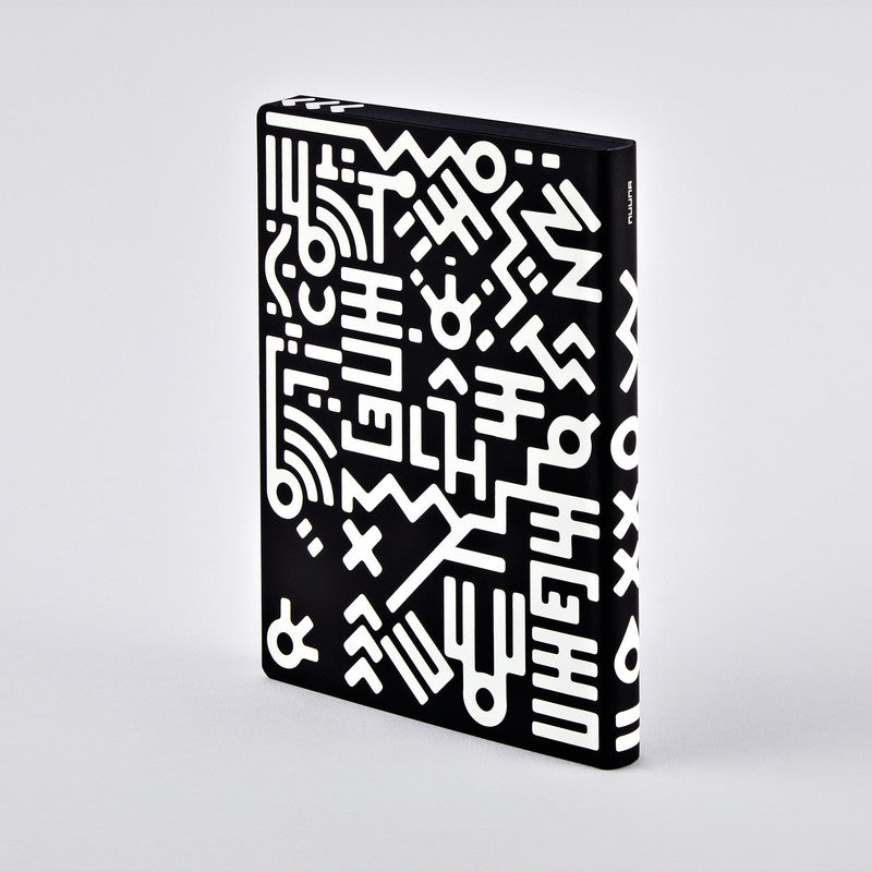 nuuna Notizbuch Graphic L, A5, 256 Seiten – schwarz, weiss
