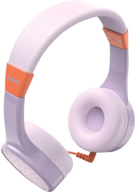 Hama Teens Guard II – On-Ear Headset – Bluetooth, Lautstärkebegrenzung 85 dB – Lila/Orange – bis 50 h