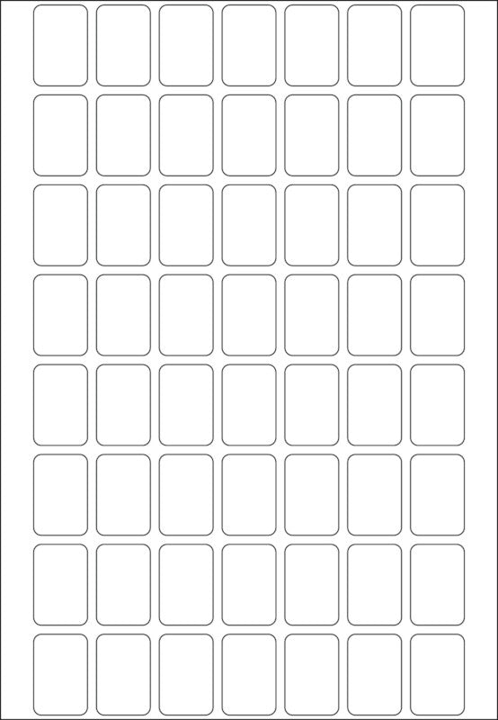 HERMA Haftetiketten – rechteckig 12 × 18 mm, wiederablösbar, weiss, Bogen 111 × 170 mm, 24 Blatt (1'344 Stk.)