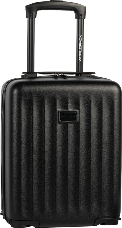 Worldpack Trolley Hartschale, 24 l, Handgepäck geeignet, 4 Doppelrollen, ABS, Schwarz, 30 × 40 × 20 cm