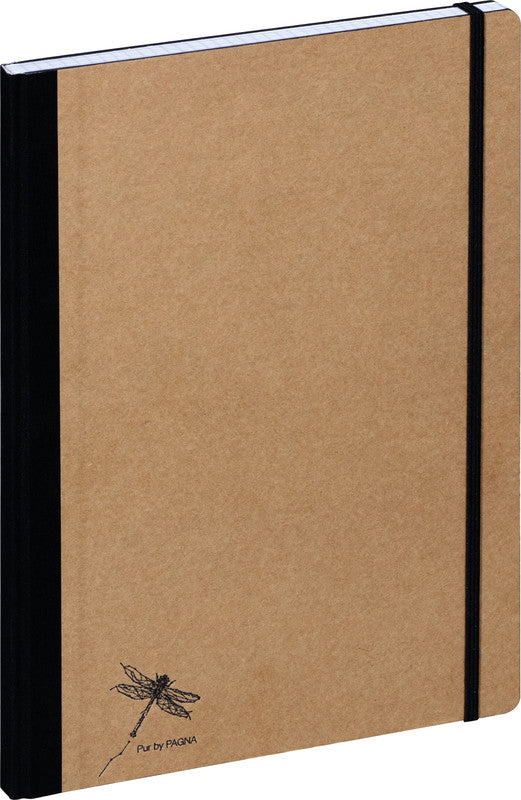 Pagna Notizbuch, A4, kariert, gebunden, Karton, 160 Seiten, 70 g/m² – natur