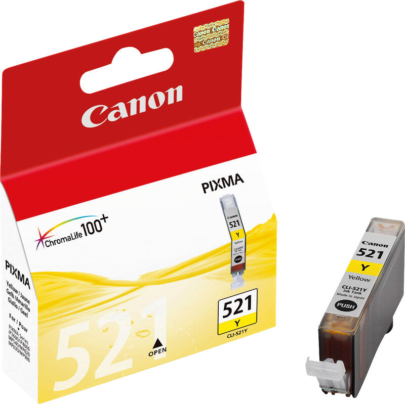 Canon Tintenpatrone CLI-521Y, Gelb, 477 Seiten – für Pixma-Modelle