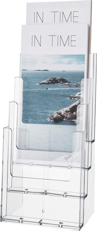 Helit Tischprospekthalter – Kunststoff, transparent, 117 × 257 mm – für A6