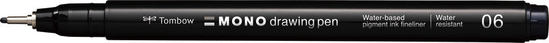 Tombow Mono Drawing Pen Fineliner – 4er-Set – Schwarz – Wasserfest