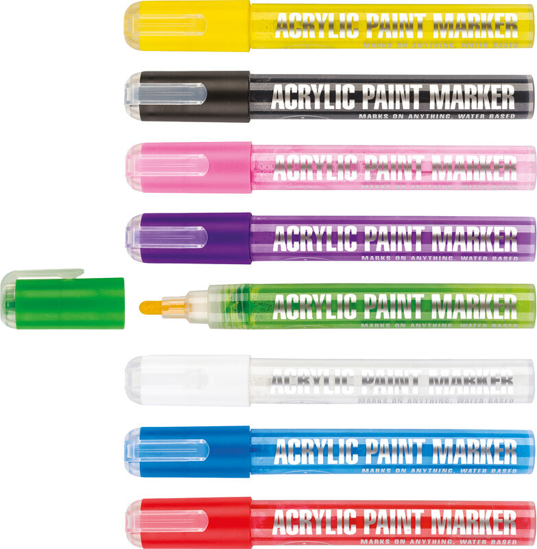 Centrum Acrylmarker – Rundspitze/Keilspitze 3 mm/1–5 mm – Mehrfarbig