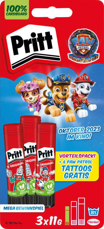 Pritt Klebestift – Stift, permanent, transparent, lösemittelfrei, auswaschbar, 11 g, für Papier, Karton, Fotos