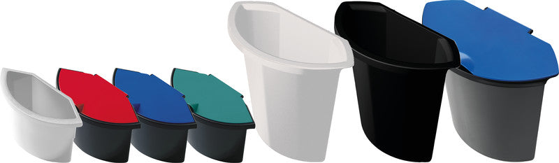 Helit Abfalleinsatz – 2 l – Kunststoff, schwarz – B × H × T 273 × 180 × 131 mm – für H61052 und andere