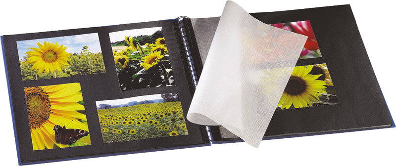 Hama Fotoalbum Wiro Fine Art – Azur, mit Pergaminzwischenblättern, Papier, 280 × 240 mm