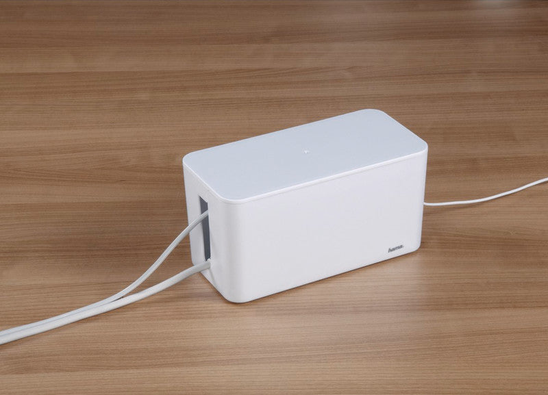 Hama Kabelbox – 230 × 118 × 115 mm, Kunststoff, Weiss