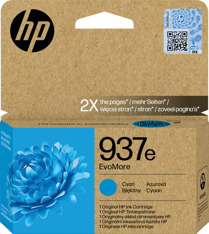 HP Tintenpatrone 937e, Cyan, 1'650 Seiten – für Tintenstrahldrucker/Multifunktionsgeräte