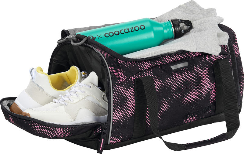 Coocazoo Sporttasche – 20 l, Motiv Pink Illusion, mit Schultergurt, wasserabweisend, 40 × 24 × 23 cm
