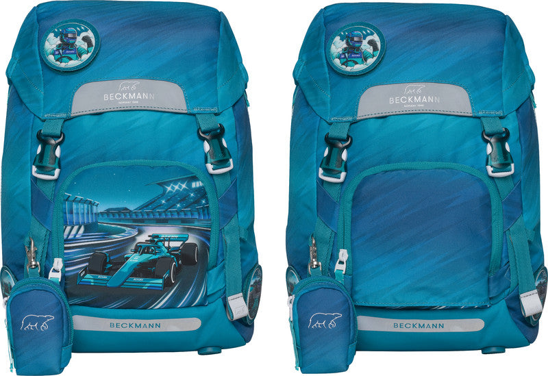 Beckmann Schulrucksack Classic – Racing – aus recyceltem rPET – 22 l