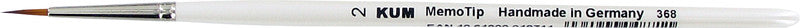 Kum Pinsel – weiss, Holz, Synthetikhaare, Länge 130 mm, rund, Aluminiumzwinge