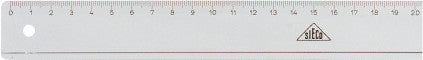Sieco Wandtafel-Lineal 30 cm – Kunststoff, transparent, mit Tuschekante