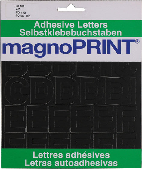 Magnoprint Schmucketiketten – Motiv Buchstaben A–Z – Folie, permanent haftend, 30 × 30 mm