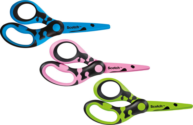 Scotch Kinderschere – 16,5 cm, Edelstahl, für Rechts- und Linkshänder, abgerundet, Kunststoff, farbig sortiert