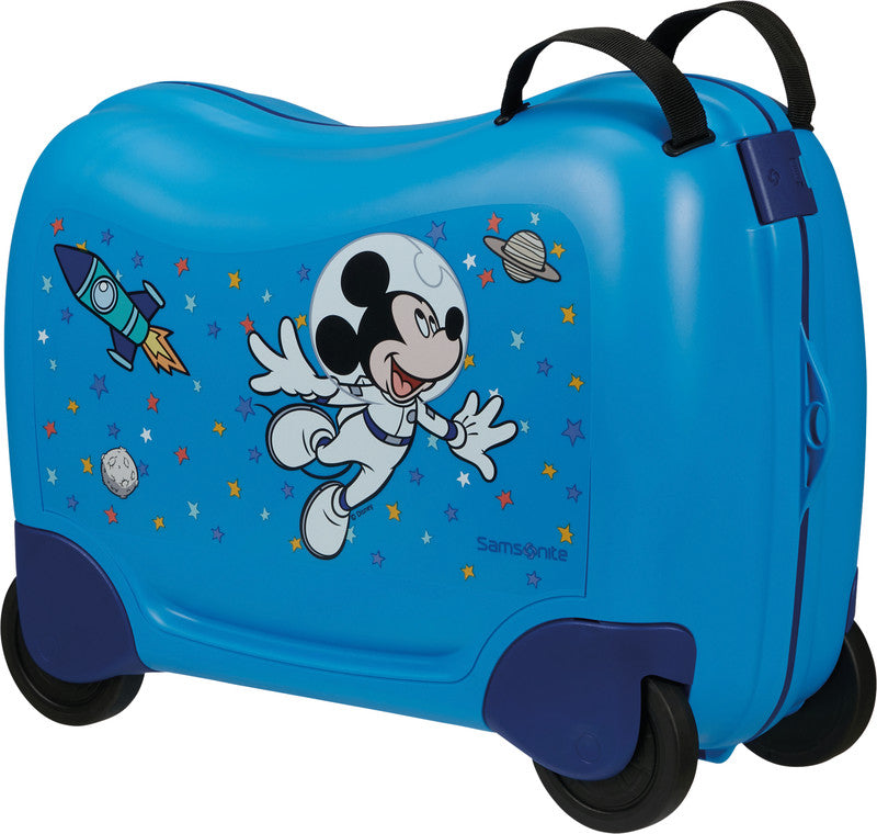 Samsonite Ride-on-Kindertrolley Dream2Go Rider Handgepäck – 30 l, 4 Rollen, Mickey Stars, 52 × 38 × 21 cm